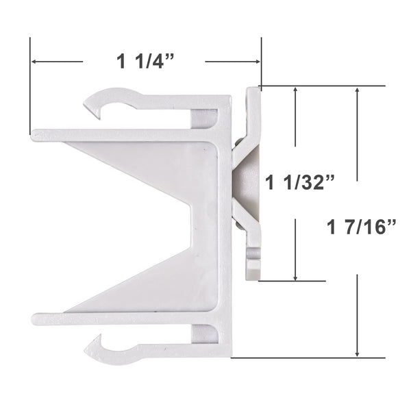 Alta and M&B Twist-In Valance Clip for Vertical Blinds