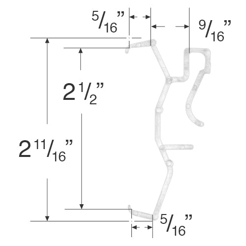 Valance Clip for 2 1/2" Wood and Faux Wood Valances - 9/16" Projection