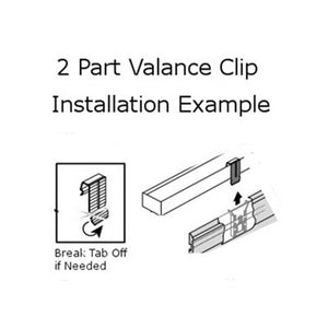 Graber and Bali Valance Clip for 2" Wood and Faux Wood Blinds with a Wand Tilt