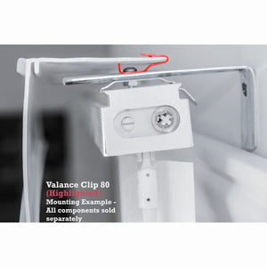 Universal Valance Clip for Outside Mount Vertical Blinds with Dust Cover Valances