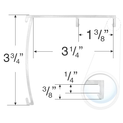 Valance Clip for Vertical Blinds with 1 3/8" Wide Headrails