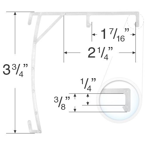 Valance Clip for Vertical Blinds with 1 7/16" Wide Headrails