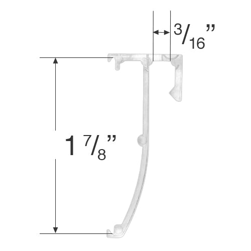 Valance Clip for 2" Aluminum and Vinyl Venetian Blinds - Holds One Slat