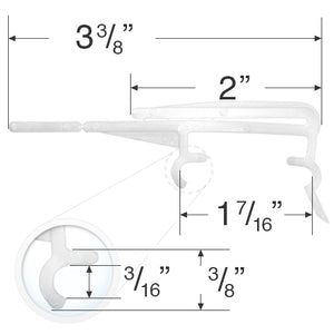 thumbnail image 2 of Graber / Bali G85 Valance Clips - 3 Pack White - Compatible With Other Brands 2 of 3
