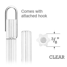 Clear Plastic Tilt Wand for Horizontal Blinds - Special Removable Hook