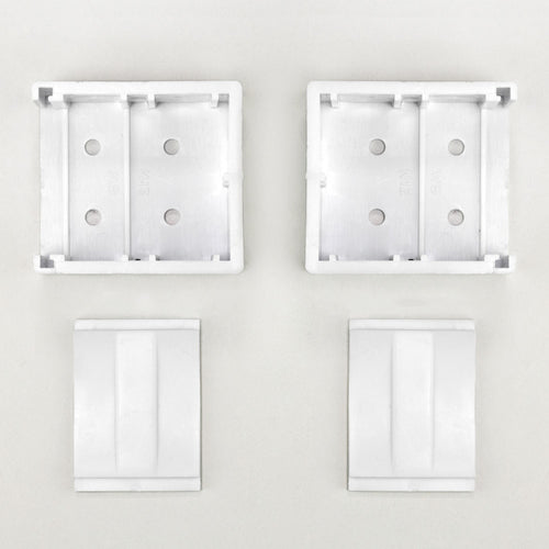 Plastic Box Mounting Brackets for Horizontal Blinds With 1 3/8" x 1 9/16" Headrail