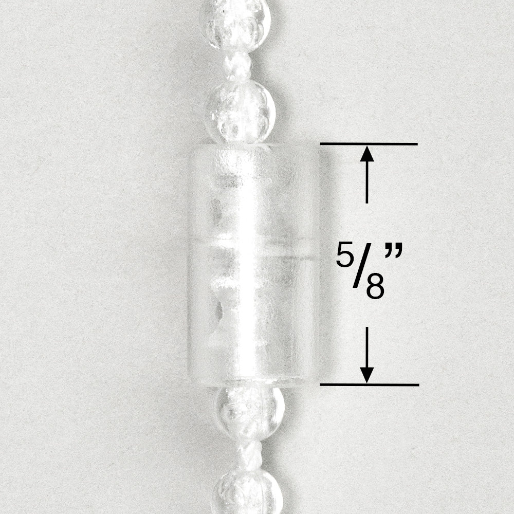 20-Piece Bead Chain Connectors For Roller Blinds – White Plastic Curtain Chain Repair Accessories, 1.8" X 2.4", Easy Snap-On