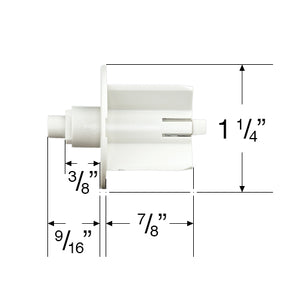 Rollease Skyline Series Roller Shade Pin End for 1 1/4" Tubes - SLPEV03W
