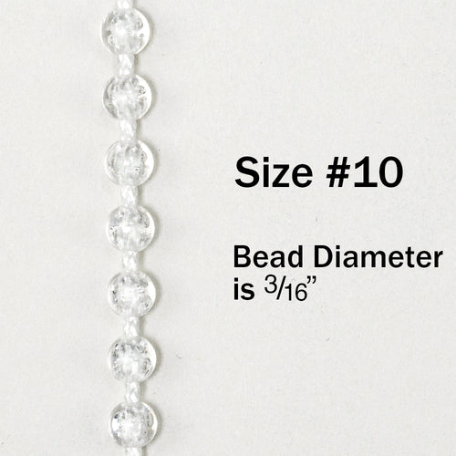 Size #10 Plastic Bead Chain for Roller Shades & Vertical Blinds - 12mm –  Fix My Blinds