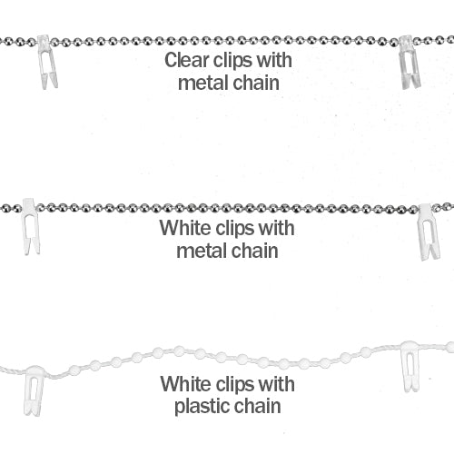 Bottom Chain and Clips for Vertical Blinds with Fabric Vanes (By-the-C – Fix  My Blinds