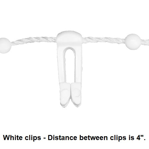 Bottom Chain and Clips for Vertical Blinds with Fabric Vanes (By-the-Clip)