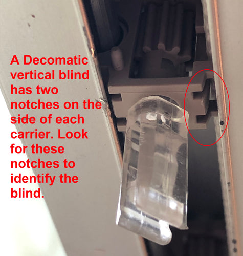 Decomatic Carrier Clip Stems for Vertical Blinds