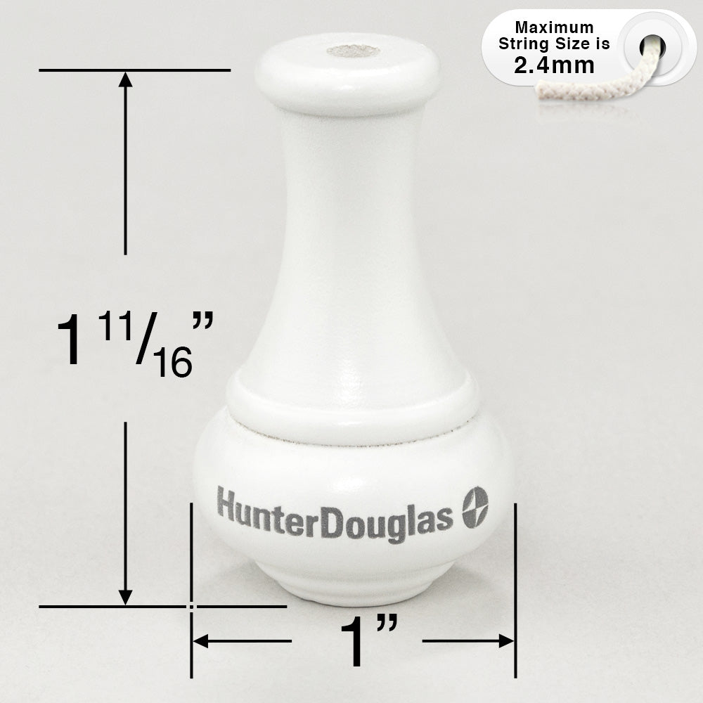 Hunter Douglas Bell Shaped Wooden Tassel for Horizontal Blinds