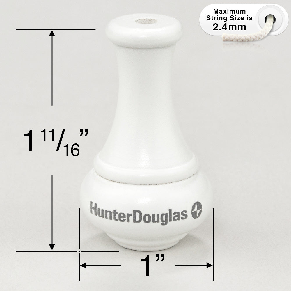 Hunter Douglas Bell Shaped Wooden Tassel for Horizontal Blinds